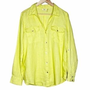 Sympli Oversized 100% Linen Button Down Tunic